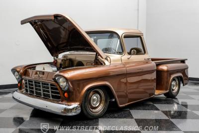 1955 Chevrolet 3100 Apache &amp; Custom Motorcycle Trailer