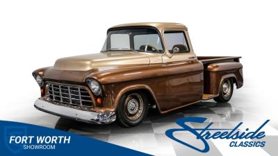 1955 Chevrolet 3100 Big Window w/ Custom Motorcycle Trailer