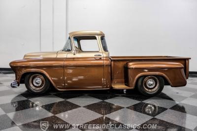 1955 Chevrolet 3100 Big Window w/ Custom Motorcycle Trailer
