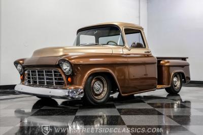 1955 Chevrolet 3100 Big Window w/ Custom Motorcycle Trailer