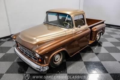 1955 Chevrolet 3100 Big Window w/ Custom Motorcycle Trailer