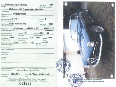 Alfa Romeo 1900C SUPER SPRINT II SERIE COUPE TOURING SUPERLEGGERA