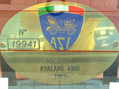 1983 Maserati KYALAMI 4.9