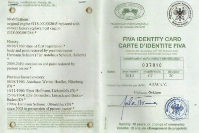 1960 Fiat 1500 OSCA CABRIOLET 1960