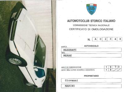 1973 Maserati MERAK 3000