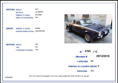 1975 Fiat 124 ABARTH RALLY