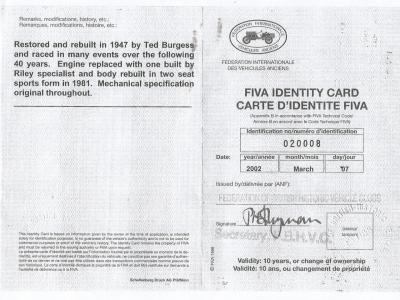 Riley 9 SPECIAL BROOKLANDS STYLE