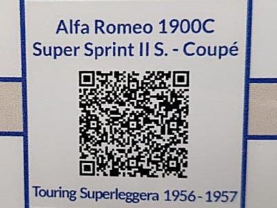 Alfa Romeo 1900C SUPER SPRINT II SERIE COUPE TOURING SUPERLEGGERA