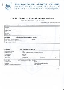 1963 Lancia FLAMINIA TOURING SUPERLEGGERA 2.500 3C