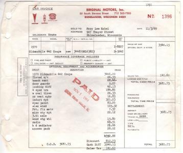 1970 Oldsmobile 442 W-30