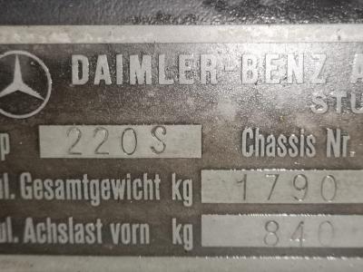 1959 Mercedes - Benz 220S CABRIOLET