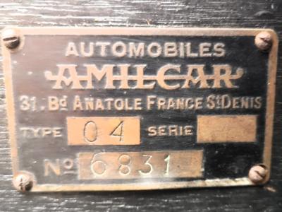 1924 Amilcar C4 SPORT 6CV