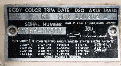 1962 Lincoln Continental