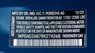 2024 Porsche 718 Cayman GT4 RS Weissach Package