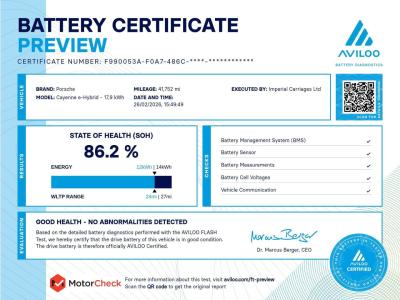 2021 Porsche 3.0 V6 E-Hybrid 17.9kWh TiptronicS 4WD Euro 6 (s/s) 5dr (3.6kW Charger)