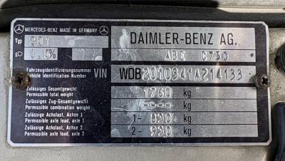 1985 Mercedes - Benz 190E