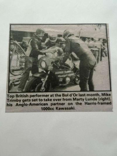 1977 HARRIS KAWASAKI ENDURANCE RACE BIKE