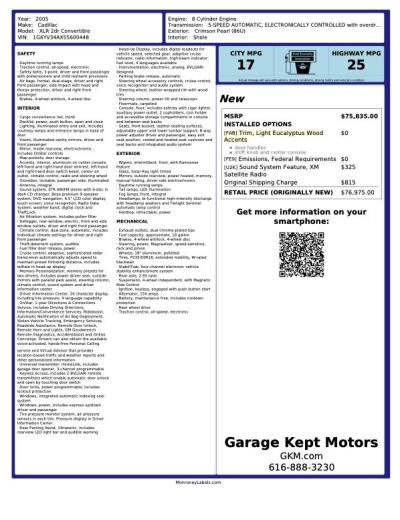 2005 Cadillac XLR