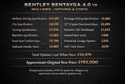 2018 Bentley 4.0 V8 SUV 5dr Petrol Auto 4WD Euro 6 (s/s) (550 ps)