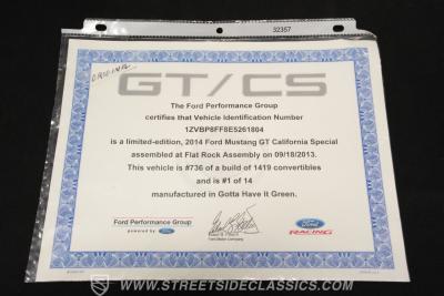 2014 Ford Mustang GT/CS Convertible