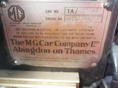 1938 MG TA 2 SEATER 1938