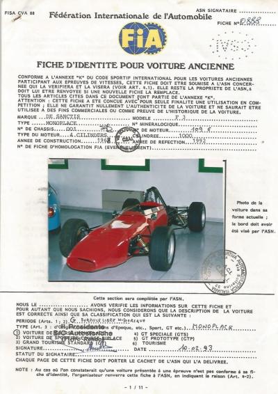 De Sanctis FORMULA 3 telaio 001