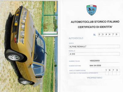 1975 Alpine A 310 1600 VF 1975