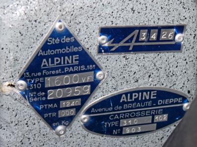 1975 Alpine A 310 1600 VF 1975