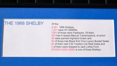1968 Shelby GT500 KR Fastback