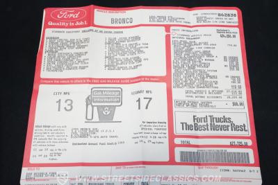 1995 Ford Bronco 4X4 Eddie Bauer