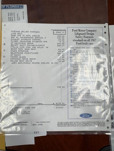 1967 Ford Mustang GTA Fastback S Code