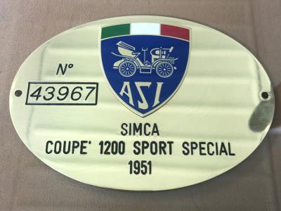 1951 Fiat SIMCA () 8 SPORT 1200 COUPE SPECIAL 1951