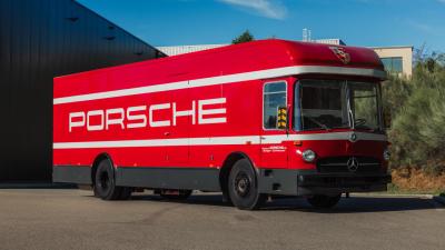 1974 Mercedes - Benz O 317 Porsche Renntransporter Tribute