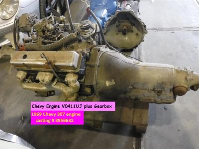 1969 Chevrolet parts Engine 307 CU  plus gearbox
