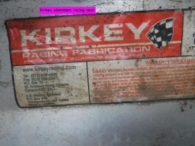 2000 several parts Kirkey racing seat 47100