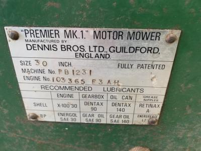 1959 Dennis Commercial Lawnmower 600cc