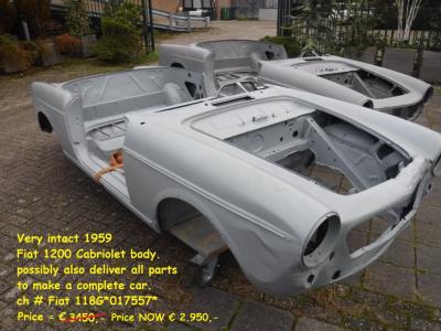 1960 Fiat 1200 Cabriolet body