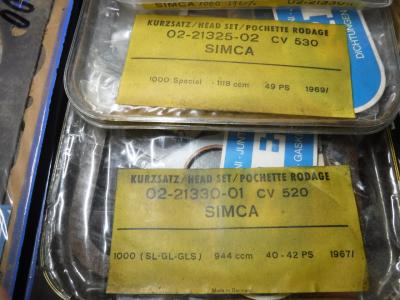 1900 Gasketsets-Pakkingsets several car engine gaskets