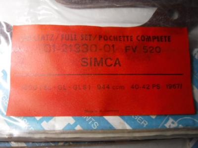 1900 Gasketsets-Pakkingsets several car engine gaskets