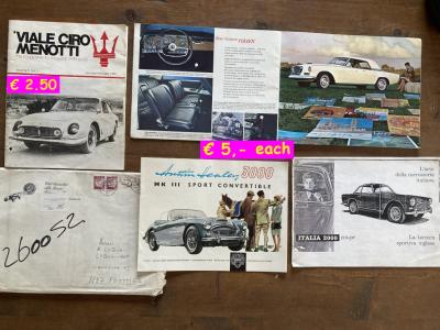 1900 Car Brochures Brochures / Folders / Photos / Drawings