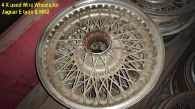 1900 Spaakwielen/ wire wheels 15 inch E-type.MK2