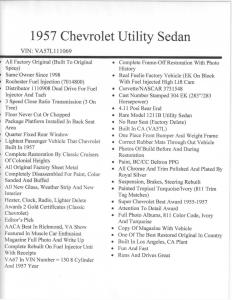 1957 Chevrolet 150 Utility Sedan Fuelie