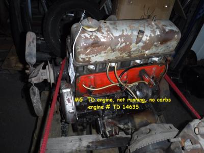 1960 MG TD engine 14635