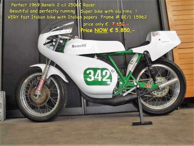 1969 Benelli 250 cc 2 cil racer