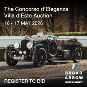 Broad Arrow Auctions | The Concorso D'Eleganza May 2026 180 x 180 (Live Client)