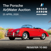 Broad Arrow Auctions The Porsche Air Water April 2026 180 x 180 (Live Client)
