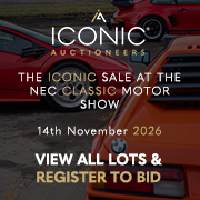 Iconic Auctioneers | Iconic Sale NEC November 2026 180 x 180 (Live Client)