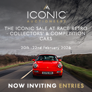 The Iconic Sale at Race Retro 2026 - Competition Cars 180 x 180 (Live Client)