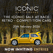 The Iconic Sale at Race Retro 2026 - Competition Cars 180 x 180 (Live Client)