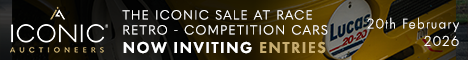 The Iconic Sale at Race Retro 2026 - Competition Cars 468 x 60 (Live Client)